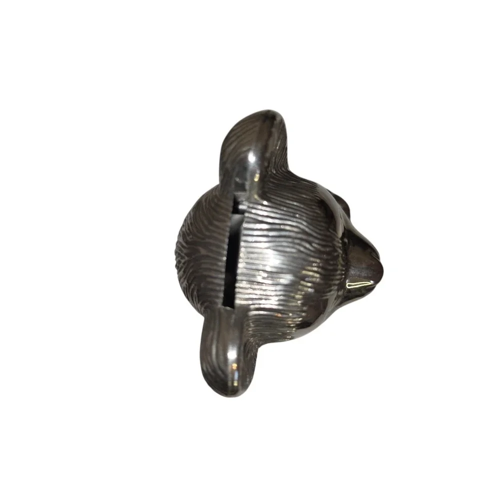 Vintage‎ Silver Plated Bear Bank